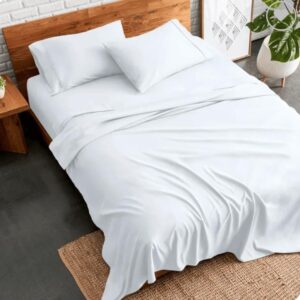 Rich Plain Bed Sheet White
